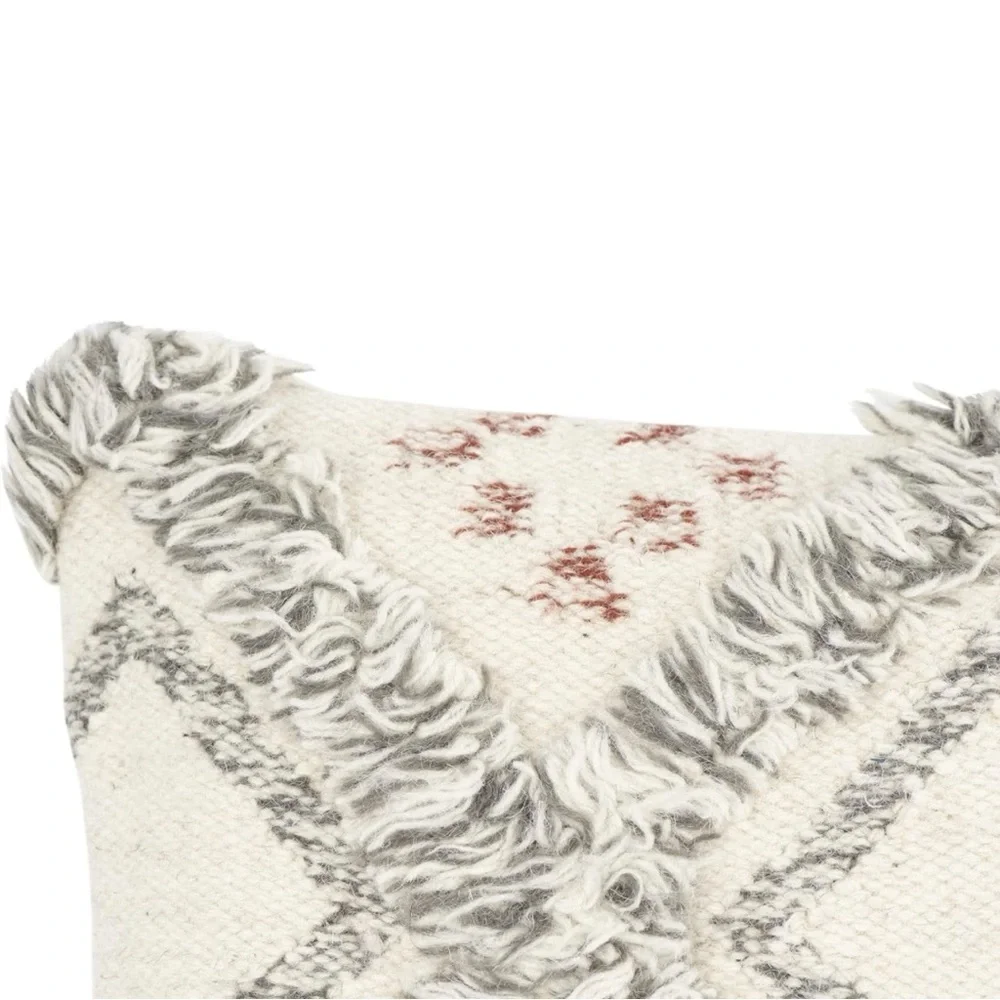 NEW West Elm Boho Tassel Woven Knit Lumbar Throw Pillow & Insert - 12